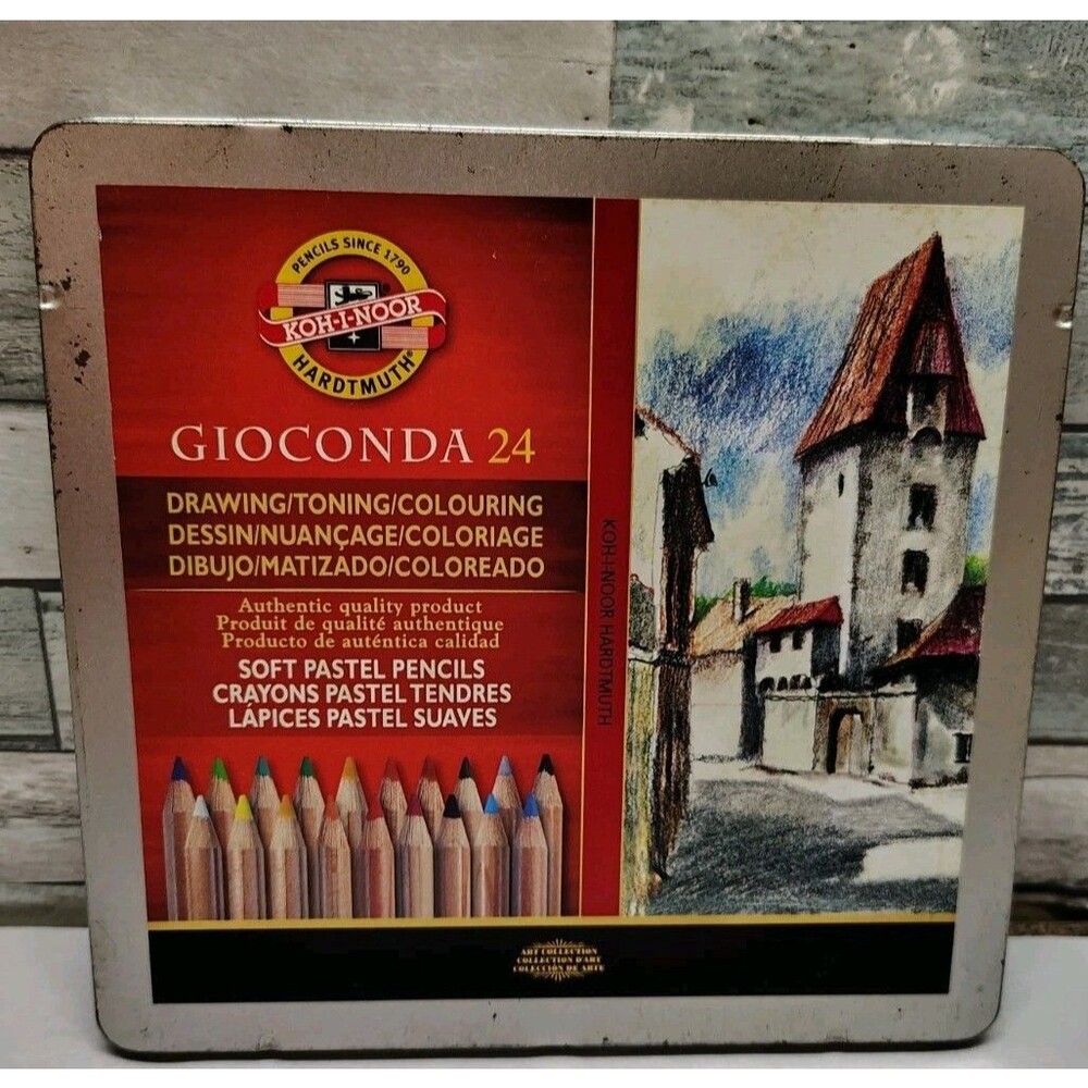 New GIOCONDA Soft Pastel Pencils Set of 24 - Vibrant Pre-Sharpened Artist Sketch